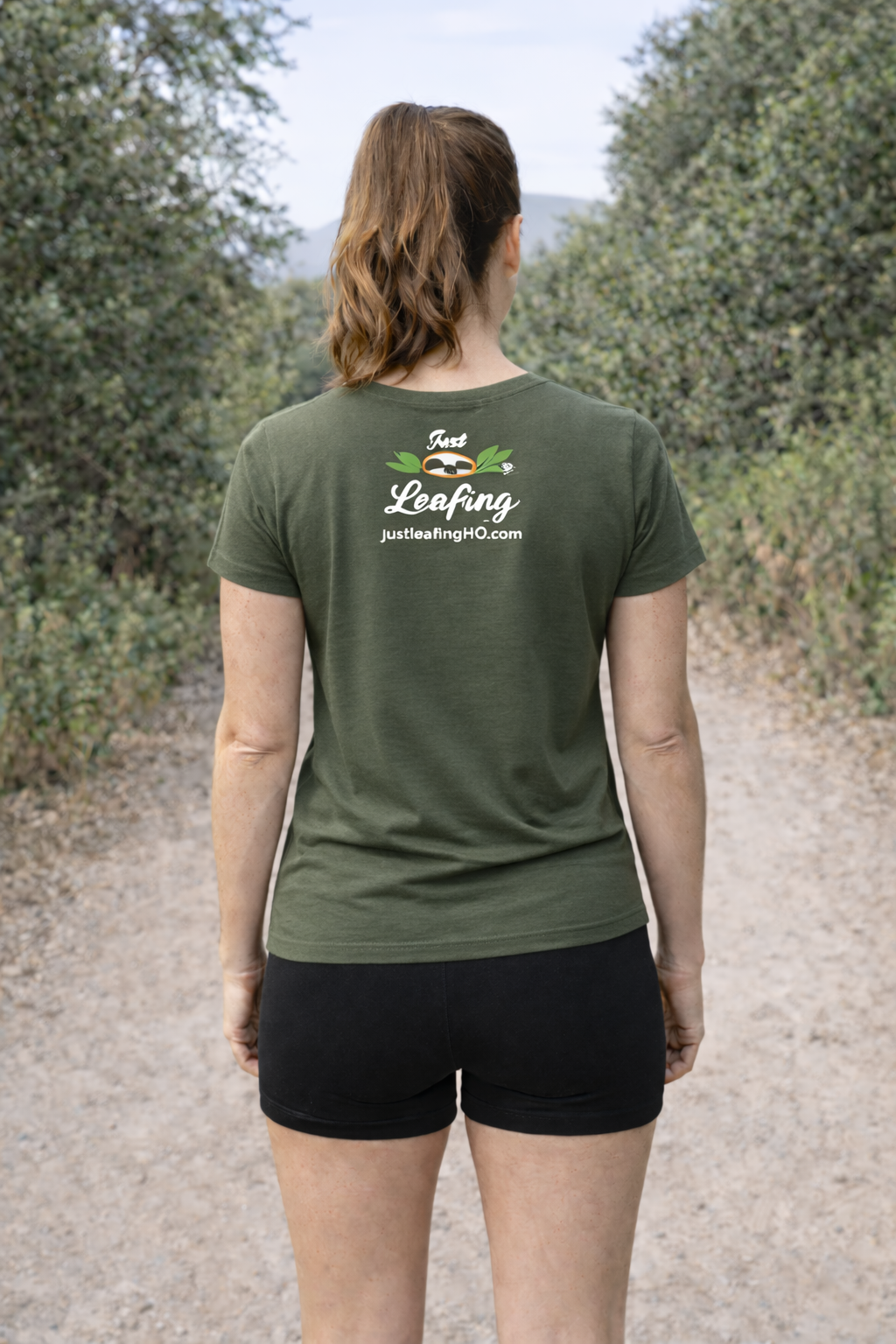 Just Leafing Women’s Tee 180 GSM – White