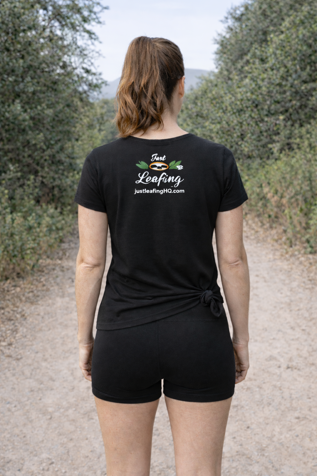 Just Leafing Women’s Tee 180 GSM – White