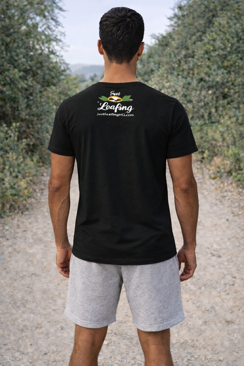 Just Leafing Men’s Tee 180 GSM – White