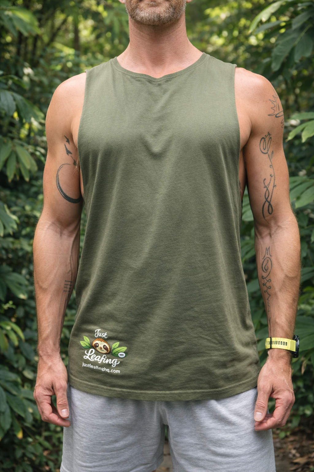 Just Leafing Men’s Tank 150 GSM
